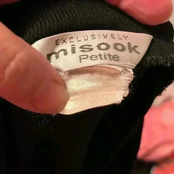 Misook Black Jersey Knit Type Pants Size Small - Picture 3 of 4